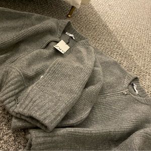 Grey zip sweater